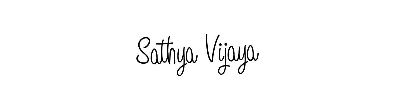 How to make Sathya Vijaya name signature. Use Angelique-Rose-font-FFP style for creating short signs online. This is the latest handwritten sign. Sathya Vijaya signature style 5 images and pictures png