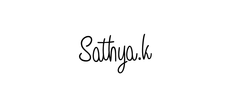 Make a beautiful signature design for name Sathya.k. Use this online signature maker to create a handwritten signature for free. Sathya.k signature style 5 images and pictures png