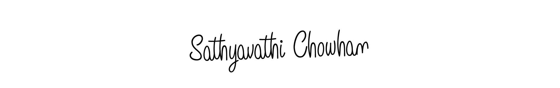 How to make Sathyavathi Chowhan name signature. Use Angelique-Rose-font-FFP style for creating short signs online. This is the latest handwritten sign. Sathyavathi Chowhan signature style 5 images and pictures png