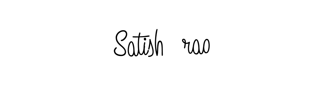 You should practise on your own different ways (Angelique-Rose-font-FFP) to write your name (Satish rao) in signature. don't let someone else do it for you. Satish rao signature style 5 images and pictures png