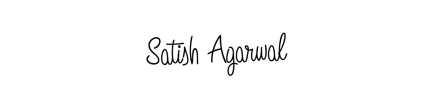 The best way (Angelique-Rose-font-FFP) to make a short signature is to pick only two or three words in your name. The name Satish Agarwal include a total of six letters. For converting this name. Satish Agarwal signature style 5 images and pictures png