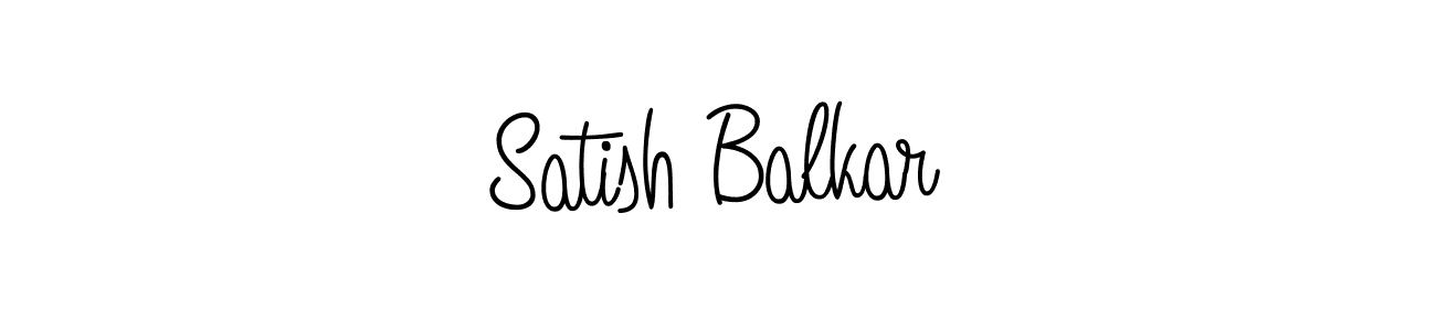 How to make Satish Balkar name signature. Use Angelique-Rose-font-FFP style for creating short signs online. This is the latest handwritten sign. Satish Balkar signature style 5 images and pictures png