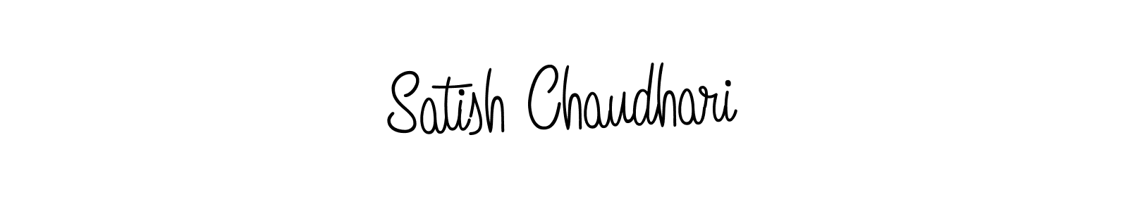 Make a beautiful signature design for name Satish Chaudhari. With this signature (Angelique-Rose-font-FFP) style, you can create a handwritten signature for free. Satish Chaudhari signature style 5 images and pictures png
