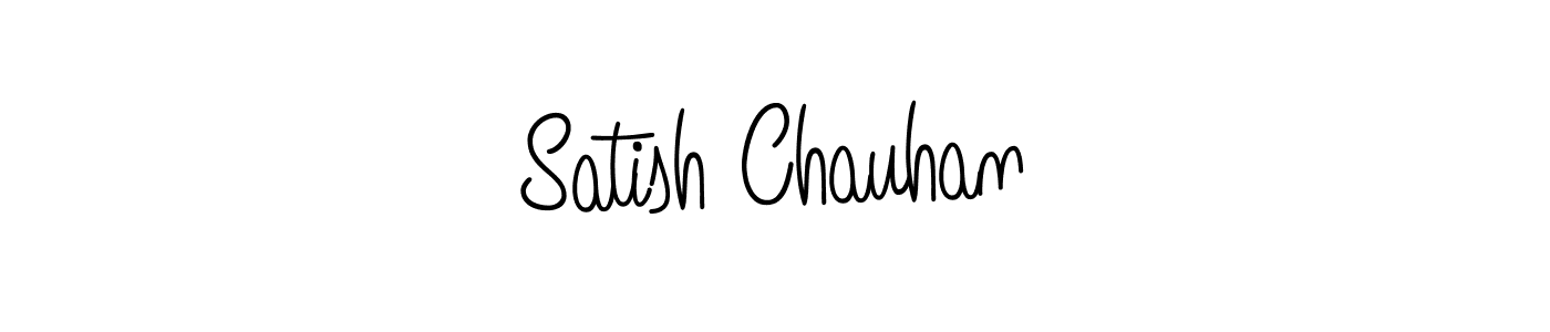 How to make Satish Chauhan name signature. Use Angelique-Rose-font-FFP style for creating short signs online. This is the latest handwritten sign. Satish Chauhan signature style 5 images and pictures png