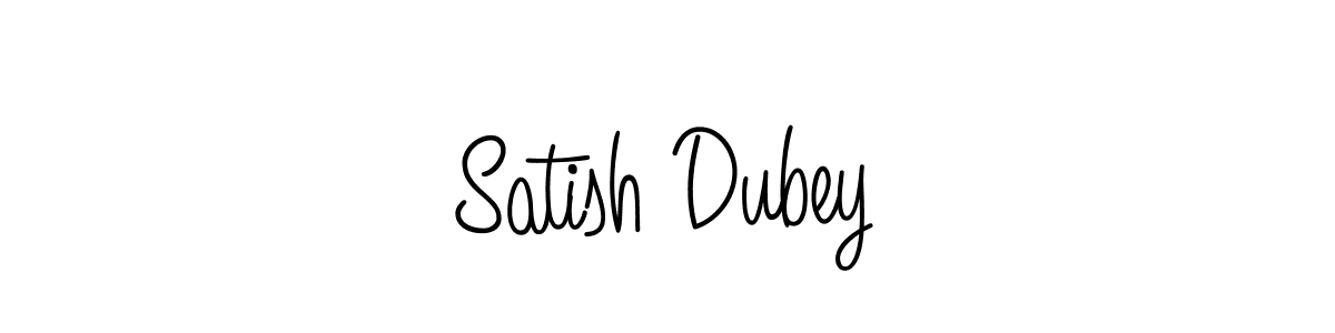 How to make Satish Dubey name signature. Use Angelique-Rose-font-FFP style for creating short signs online. This is the latest handwritten sign. Satish Dubey signature style 5 images and pictures png