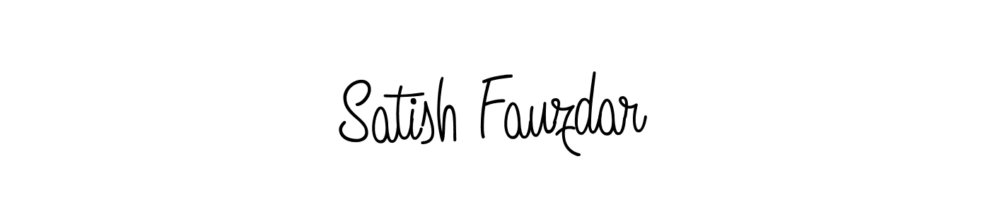 Make a beautiful signature design for name Satish Fauzdar. With this signature (Angelique-Rose-font-FFP) style, you can create a handwritten signature for free. Satish Fauzdar signature style 5 images and pictures png