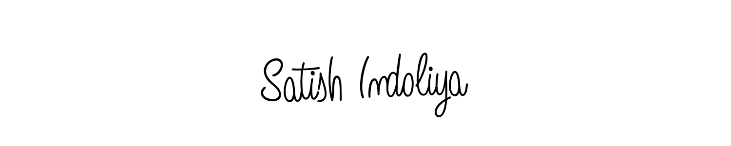 The best way (Angelique-Rose-font-FFP) to make a short signature is to pick only two or three words in your name. The name Satish Indoliya include a total of six letters. For converting this name. Satish Indoliya signature style 5 images and pictures png