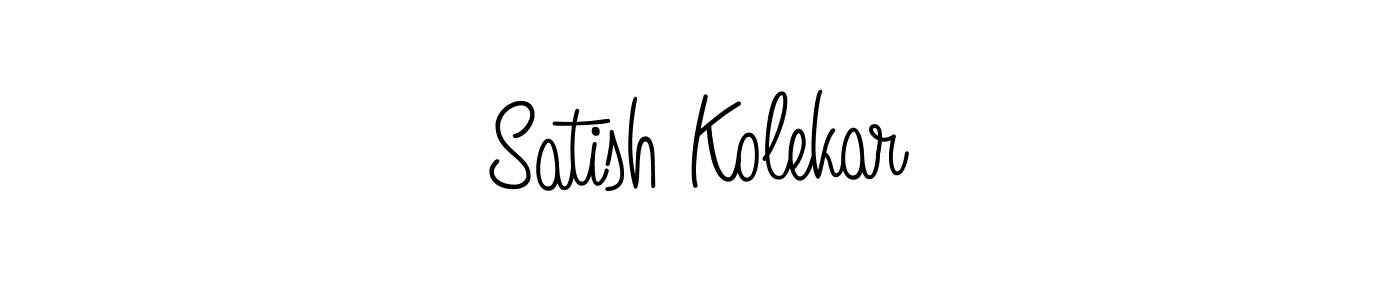 Use a signature maker to create a handwritten signature online. With this signature software, you can design (Angelique-Rose-font-FFP) your own signature for name Satish Kolekar. Satish Kolekar signature style 5 images and pictures png