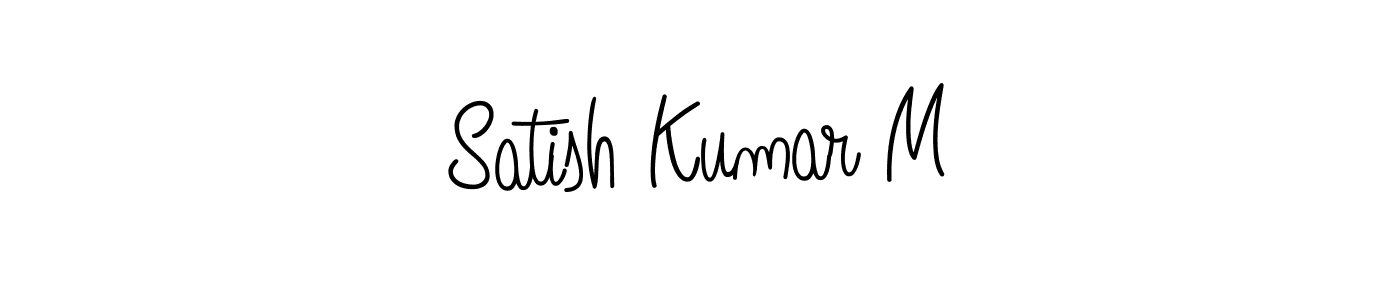 Design your own signature with our free online signature maker. With this signature software, you can create a handwritten (Angelique-Rose-font-FFP) signature for name Satish Kumar M. Satish Kumar M signature style 5 images and pictures png