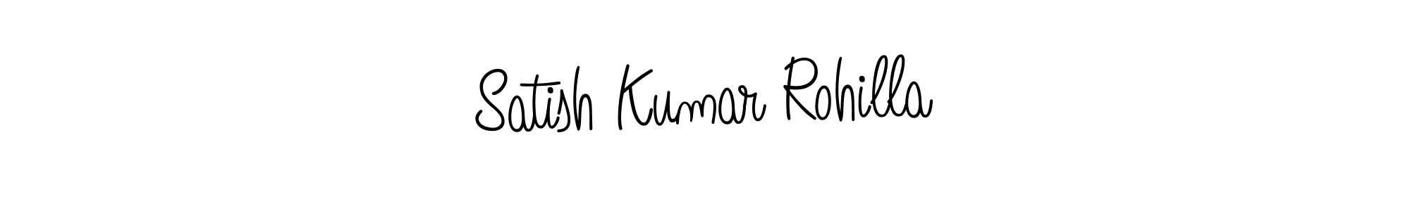 The best way (Angelique-Rose-font-FFP) to make a short signature is to pick only two or three words in your name. The name Satish Kumar Rohilla include a total of six letters. For converting this name. Satish Kumar Rohilla signature style 5 images and pictures png