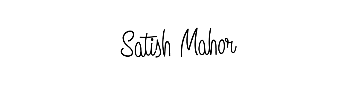 The best way (Angelique-Rose-font-FFP) to make a short signature is to pick only two or three words in your name. The name Satish Mahor include a total of six letters. For converting this name. Satish Mahor signature style 5 images and pictures png