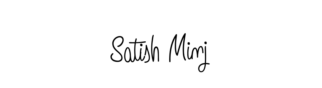 Create a beautiful signature design for name Satish Minj. With this signature (Angelique-Rose-font-FFP) fonts, you can make a handwritten signature for free. Satish Minj signature style 5 images and pictures png