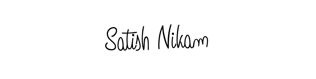 Create a beautiful signature design for name Satish Nikam. With this signature (Angelique-Rose-font-FFP) fonts, you can make a handwritten signature for free. Satish Nikam signature style 5 images and pictures png