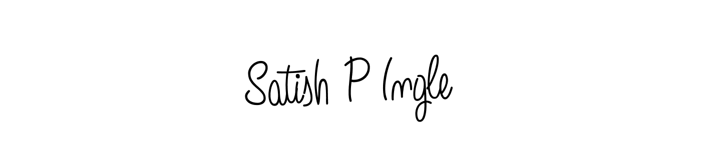 The best way (Angelique-Rose-font-FFP) to make a short signature is to pick only two or three words in your name. The name Satish P Ingle include a total of six letters. For converting this name. Satish P Ingle signature style 5 images and pictures png