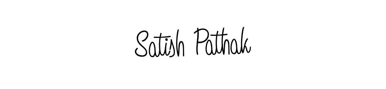 Satish Pathak stylish signature style. Best Handwritten Sign (Angelique-Rose-font-FFP) for my name. Handwritten Signature Collection Ideas for my name Satish Pathak. Satish Pathak signature style 5 images and pictures png