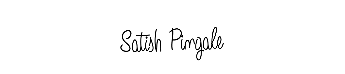 How to make Satish Pingale name signature. Use Angelique-Rose-font-FFP style for creating short signs online. This is the latest handwritten sign. Satish Pingale signature style 5 images and pictures png