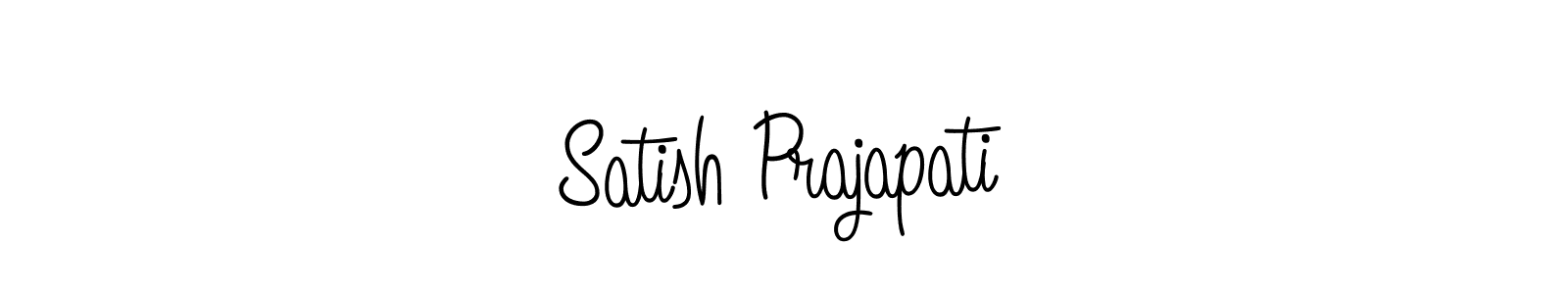 You should practise on your own different ways (Angelique-Rose-font-FFP) to write your name (Satish Prajapati) in signature. don't let someone else do it for you. Satish Prajapati signature style 5 images and pictures png