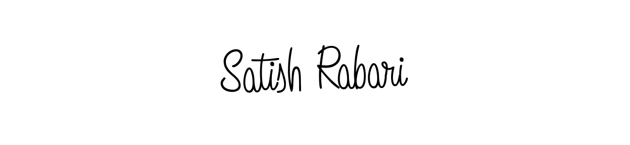 Design your own signature with our free online signature maker. With this signature software, you can create a handwritten (Angelique-Rose-font-FFP) signature for name Satish Rabari. Satish Rabari signature style 5 images and pictures png