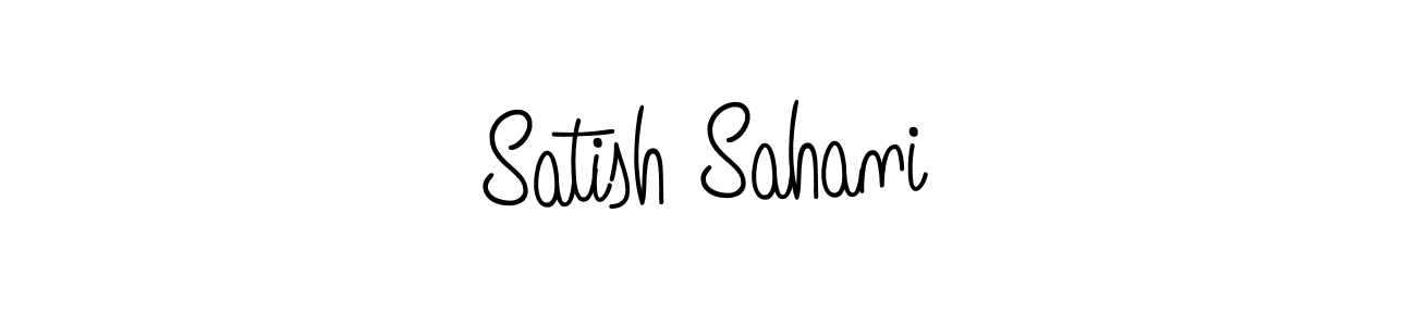 How to make Satish Sahani name signature. Use Angelique-Rose-font-FFP style for creating short signs online. This is the latest handwritten sign. Satish Sahani signature style 5 images and pictures png