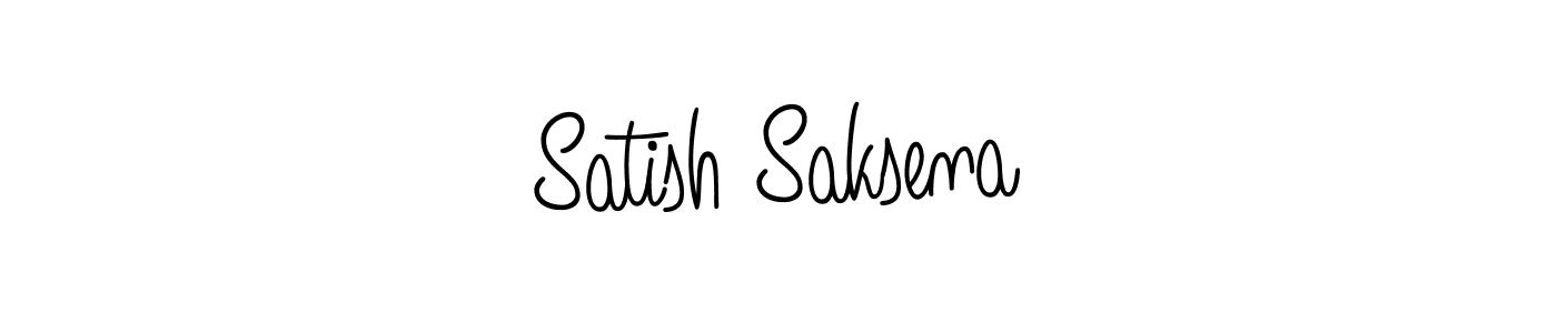 You should practise on your own different ways (Angelique-Rose-font-FFP) to write your name (Satish Saksena) in signature. don't let someone else do it for you. Satish Saksena signature style 5 images and pictures png