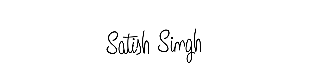 You should practise on your own different ways (Angelique-Rose-font-FFP) to write your name (Satish Singh) in signature. don't let someone else do it for you. Satish Singh signature style 5 images and pictures png