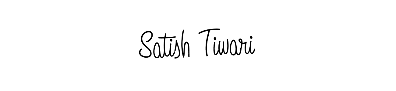 The best way (Angelique-Rose-font-FFP) to make a short signature is to pick only two or three words in your name. The name Satish Tiwari include a total of six letters. For converting this name. Satish Tiwari signature style 5 images and pictures png
