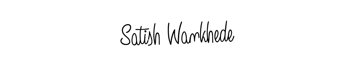 Use a signature maker to create a handwritten signature online. With this signature software, you can design (Angelique-Rose-font-FFP) your own signature for name Satish Wankhede. Satish Wankhede signature style 5 images and pictures png