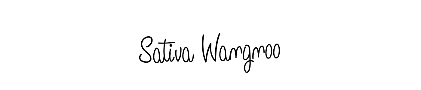 if you are searching for the best signature style for your name Sativa Wangnoo. so please give up your signature search. here we have designed multiple signature styles  using Angelique-Rose-font-FFP. Sativa Wangnoo signature style 5 images and pictures png