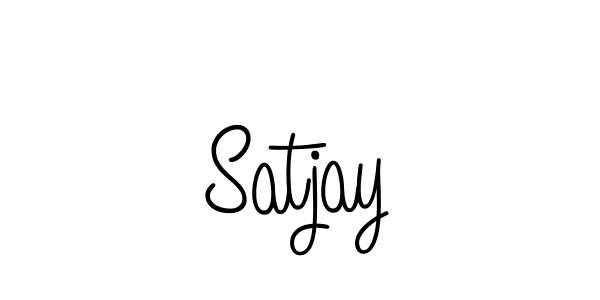 How to make Satjay name signature. Use Angelique-Rose-font-FFP style for creating short signs online. This is the latest handwritten sign. Satjay signature style 5 images and pictures png