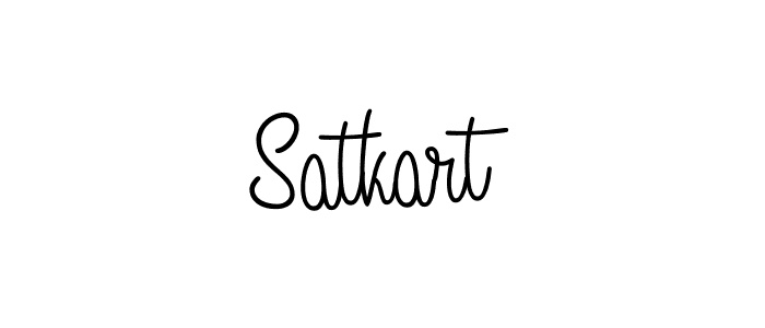 Use a signature maker to create a handwritten signature online. With this signature software, you can design (Angelique-Rose-font-FFP) your own signature for name Satkart. Satkart signature style 5 images and pictures png