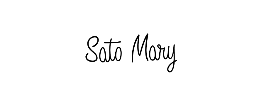Design your own signature with our free online signature maker. With this signature software, you can create a handwritten (Angelique-Rose-font-FFP) signature for name Sato Mary. Sato Mary signature style 5 images and pictures png
