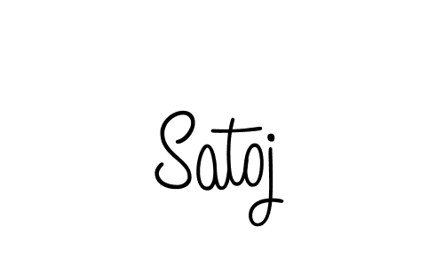 Use a signature maker to create a handwritten signature online. With this signature software, you can design (Angelique-Rose-font-FFP) your own signature for name Satoj. Satoj signature style 5 images and pictures png