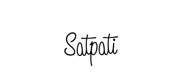 The best way (Angelique-Rose-font-FFP) to make a short signature is to pick only two or three words in your name. The name Satpati include a total of six letters. For converting this name. Satpati signature style 5 images and pictures png