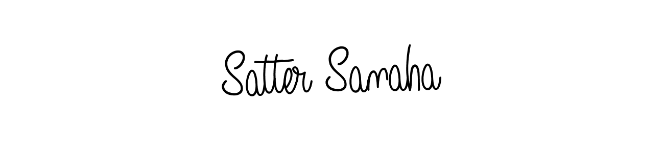 Use a signature maker to create a handwritten signature online. With this signature software, you can design (Angelique-Rose-font-FFP) your own signature for name Satter Sanaha. Satter Sanaha signature style 5 images and pictures png
