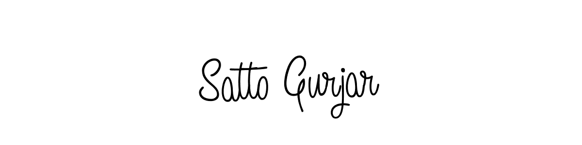 if you are searching for the best signature style for your name Satto Gurjar. so please give up your signature search. here we have designed multiple signature styles  using Angelique-Rose-font-FFP. Satto Gurjar signature style 5 images and pictures png