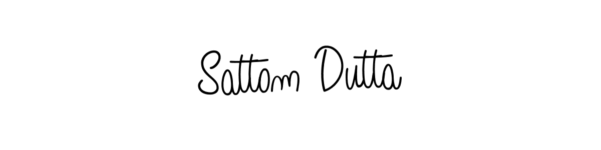 Use a signature maker to create a handwritten signature online. With this signature software, you can design (Angelique-Rose-font-FFP) your own signature for name Sattom Dutta. Sattom Dutta signature style 5 images and pictures png