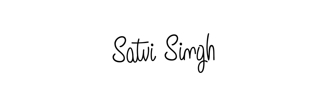 Make a beautiful signature design for name Satvi Singh. With this signature (Angelique-Rose-font-FFP) style, you can create a handwritten signature for free. Satvi Singh signature style 5 images and pictures png