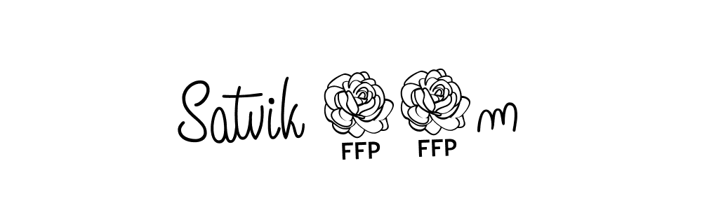 Similarly Angelique-Rose-font-FFP is the best handwritten signature design. Signature creator online .You can use it as an online autograph creator for name Satvik 10m. Satvik 10m signature style 5 images and pictures png