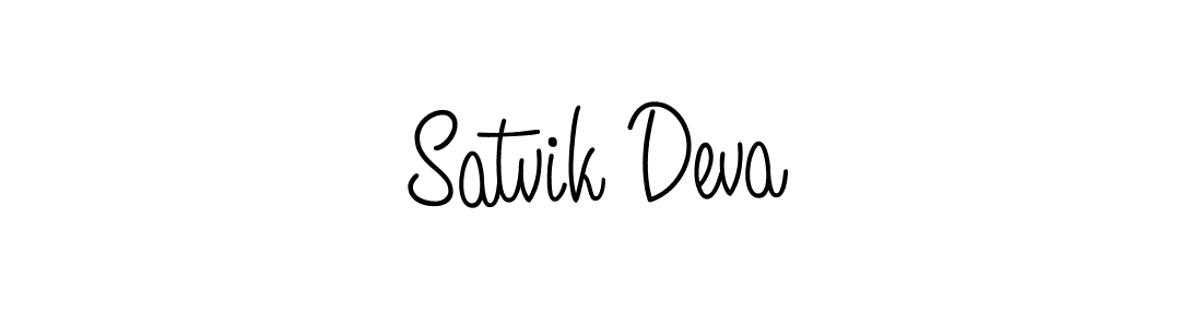 Design your own signature with our free online signature maker. With this signature software, you can create a handwritten (Angelique-Rose-font-FFP) signature for name Satvik Deva. Satvik Deva signature style 5 images and pictures png
