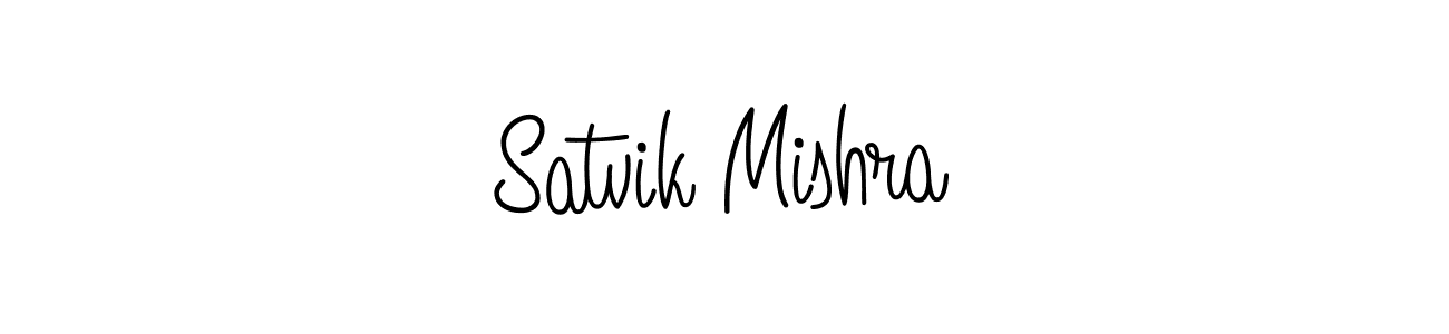Satvik Mishra stylish signature style. Best Handwritten Sign (Angelique-Rose-font-FFP) for my name. Handwritten Signature Collection Ideas for my name Satvik Mishra. Satvik Mishra signature style 5 images and pictures png