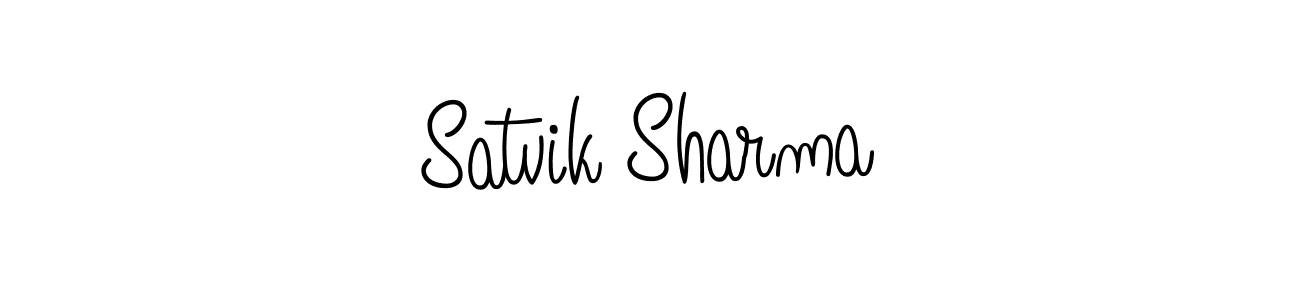 Use a signature maker to create a handwritten signature online. With this signature software, you can design (Angelique-Rose-font-FFP) your own signature for name Satvik Sharma. Satvik Sharma signature style 5 images and pictures png