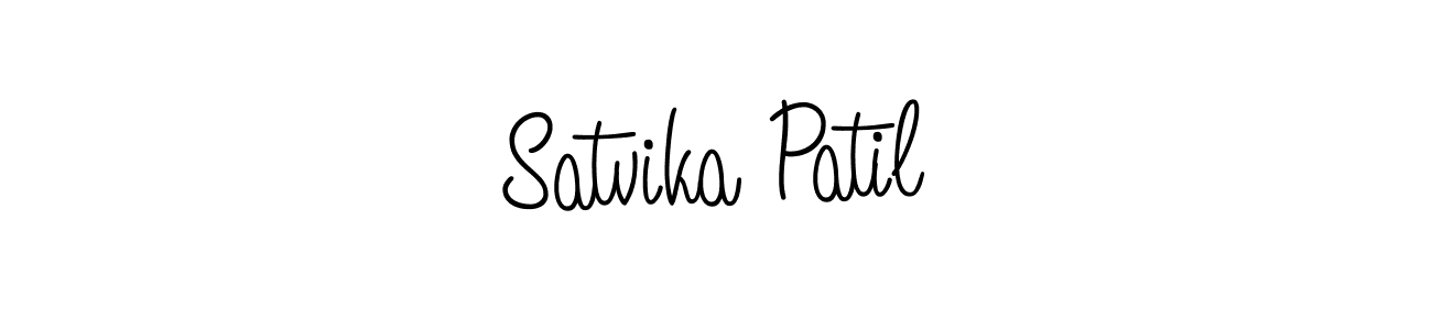 Use a signature maker to create a handwritten signature online. With this signature software, you can design (Angelique-Rose-font-FFP) your own signature for name Satvika Patil. Satvika Patil signature style 5 images and pictures png