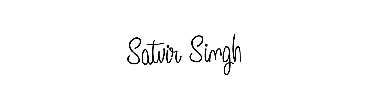 How to make Satvir Singh name signature. Use Angelique-Rose-font-FFP style for creating short signs online. This is the latest handwritten sign. Satvir Singh signature style 5 images and pictures png