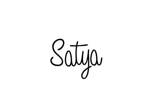 Make a beautiful signature design for name Satya. With this signature (Angelique-Rose-font-FFP) style, you can create a handwritten signature for free. Satya signature style 5 images and pictures png