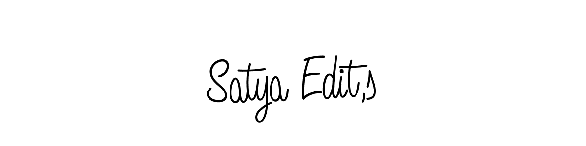 Design your own signature with our free online signature maker. With this signature software, you can create a handwritten (Angelique-Rose-font-FFP) signature for name Satya Edit,s. Satya Edit,s signature style 5 images and pictures png
