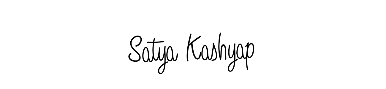 Use a signature maker to create a handwritten signature online. With this signature software, you can design (Angelique-Rose-font-FFP) your own signature for name Satya Kashyap. Satya Kashyap signature style 5 images and pictures png