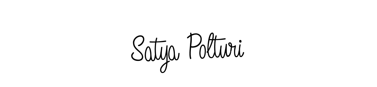 The best way (Angelique-Rose-font-FFP) to make a short signature is to pick only two or three words in your name. The name Satya Polturi include a total of six letters. For converting this name. Satya Polturi signature style 5 images and pictures png