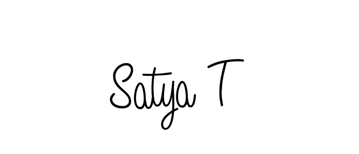 Make a beautiful signature design for name Satya T. With this signature (Angelique-Rose-font-FFP) style, you can create a handwritten signature for free. Satya T signature style 5 images and pictures png