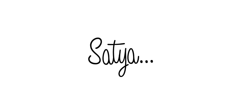 You should practise on your own different ways (Angelique-Rose-font-FFP) to write your name (Satya...) in signature. don't let someone else do it for you. Satya... signature style 5 images and pictures png