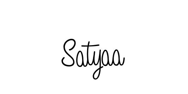 Make a beautiful signature design for name Satyaa. With this signature (Angelique-Rose-font-FFP) style, you can create a handwritten signature for free. Satyaa signature style 5 images and pictures png